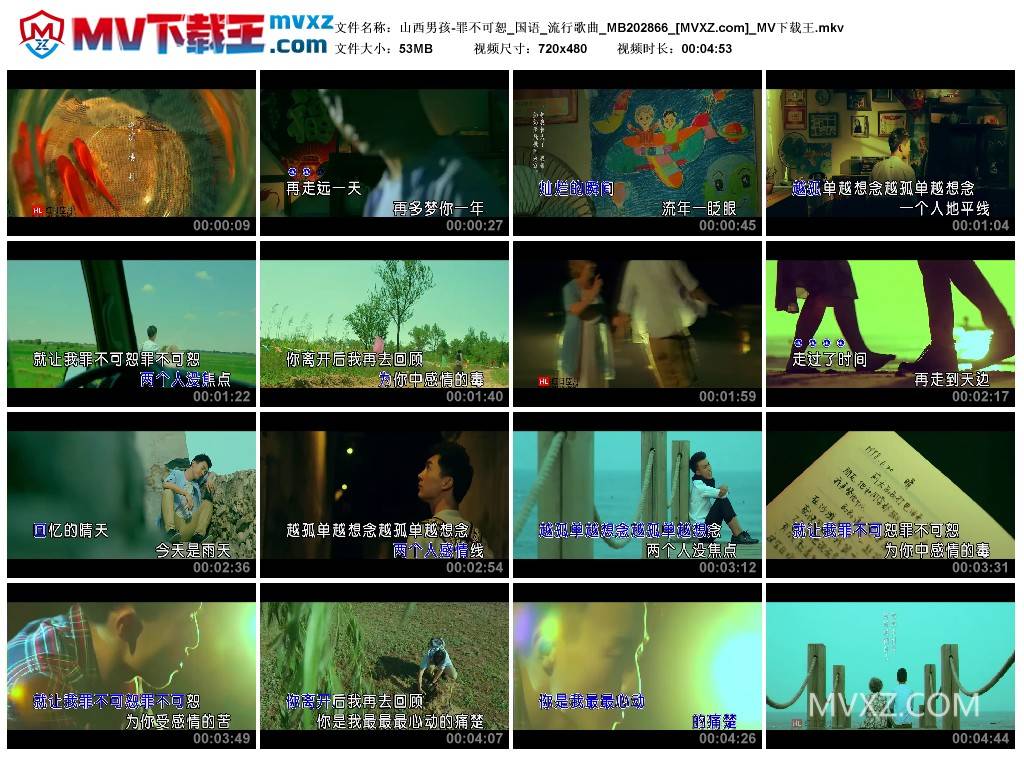 山西男孩-罪不可恕_国语_流行歌曲_MB202866